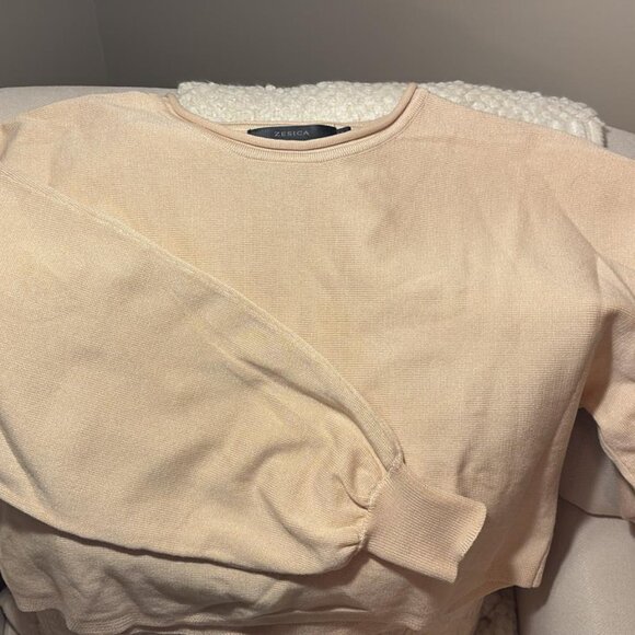 Ribbed Knit Lounge Set (Sweater & Shorts) -Beige Small - Picture 5 of 5